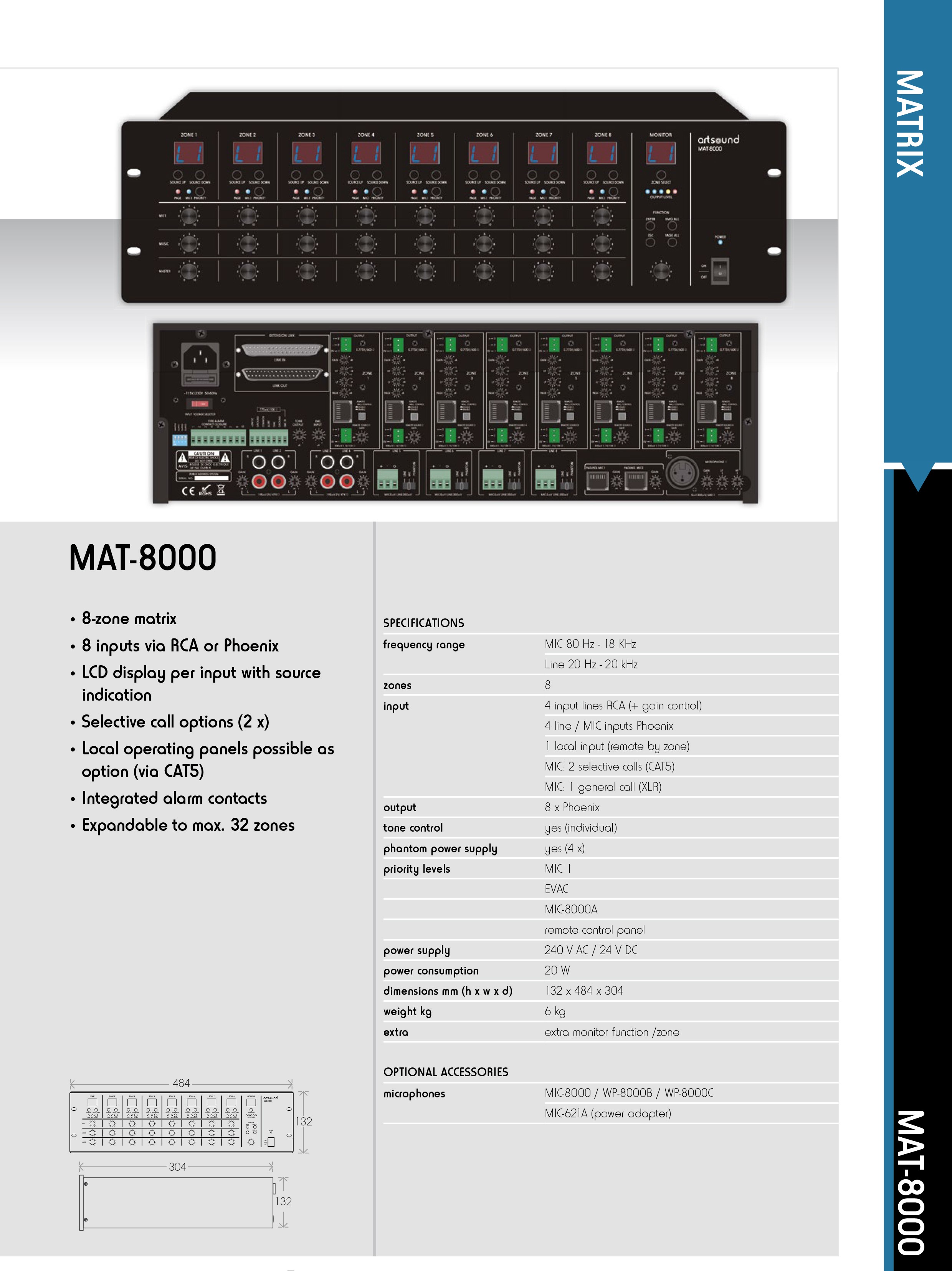 Artsound MAT-8000 матрица