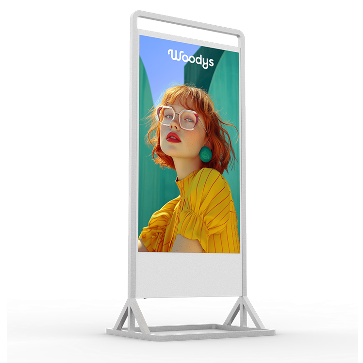 AllSee Vibrant Superslim Freestanding Double-Sided Digital Posters - 1